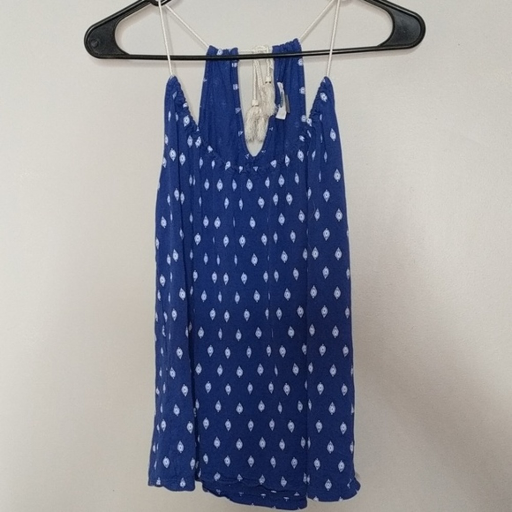 Navy & White Halter Tank | Sz M